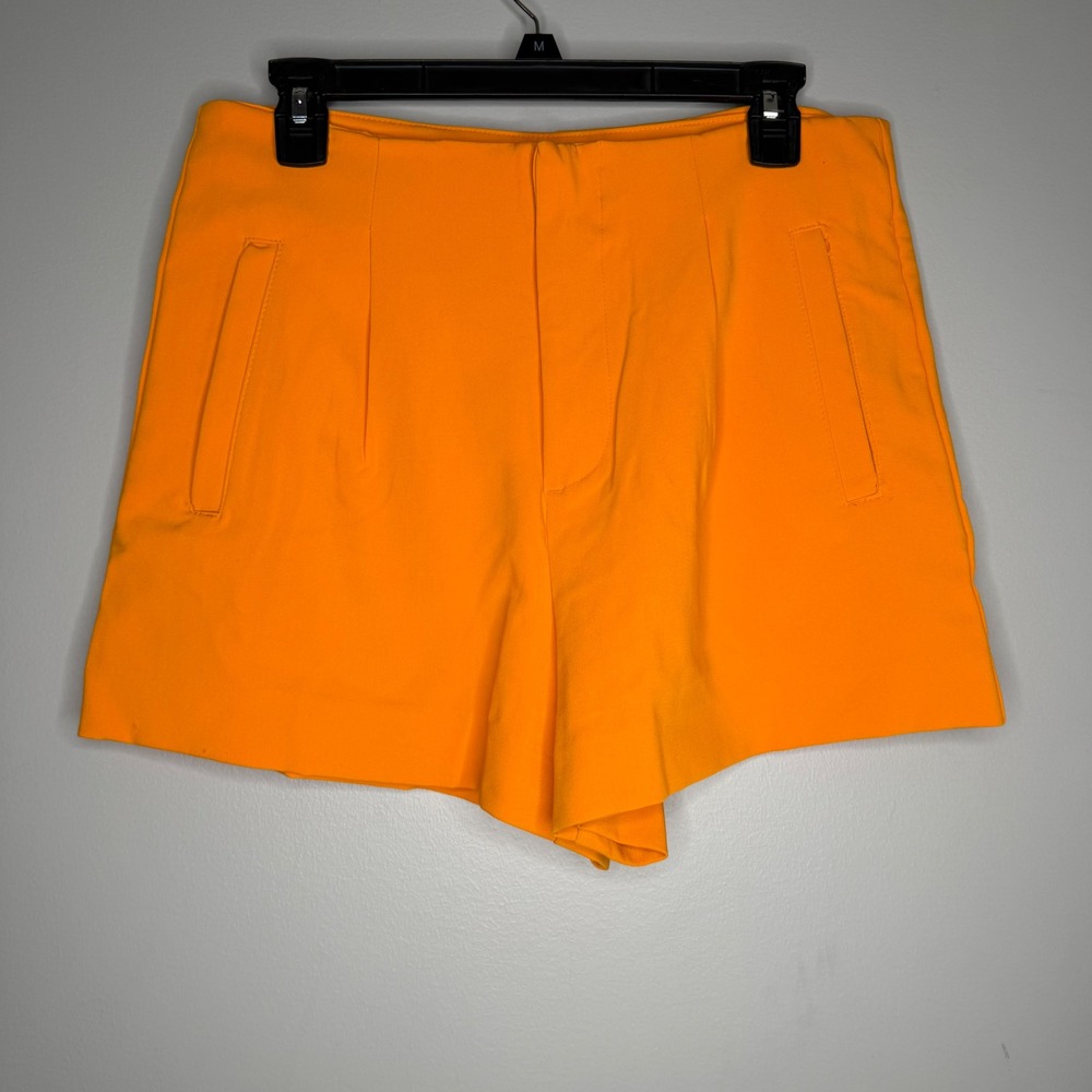 A New Day Shorts Women 10 Orange High Rise Stretch Tailored Dress Shorts